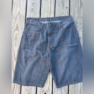 Levi's 569 Loose Straight Fit Denim Shorts Mens W38 Gray Wash Casual